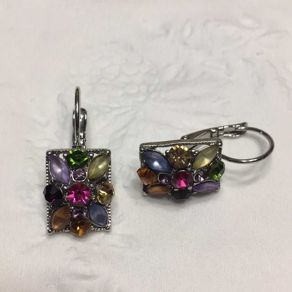 Crystal Earrings ~Multi Colored gems